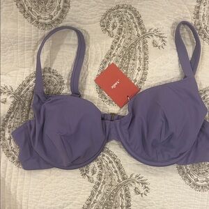Andie Bermuda Bikini Top in amethyst - swim wear